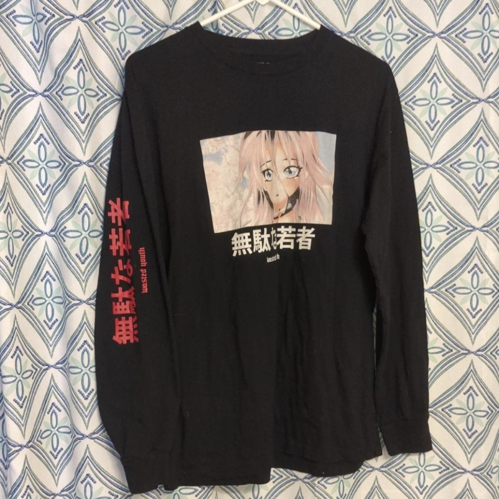Anime Wasted youthmedium long sleeve perfect condition anime 2015 deadstock